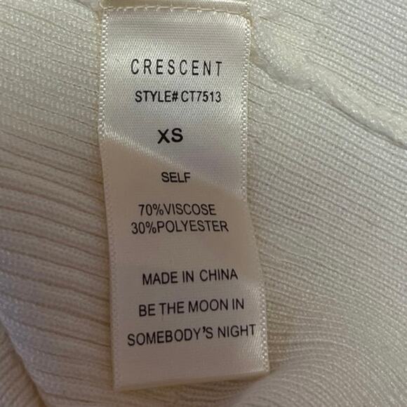 Decker Crescent Brown White Colorblock Rib Knit Button Cardigan Sweater Top XS - Picture 4 of 4